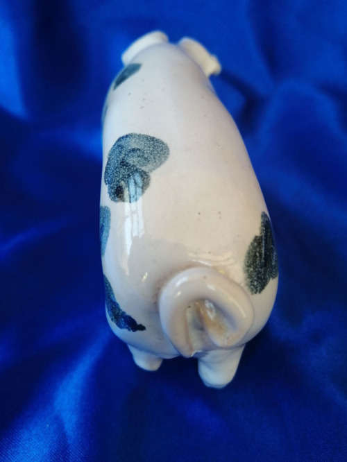 Vintage Pottery Pinky White Spotted Pig *