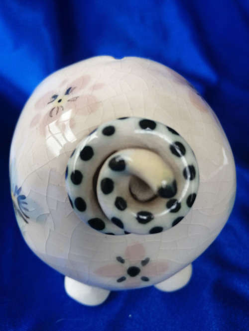 Very Old Sweet Pottery Pig Penny box *