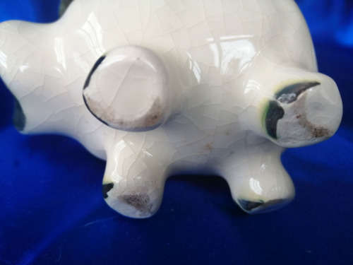 Very Old Sweet Pottery Pig Penny box *
