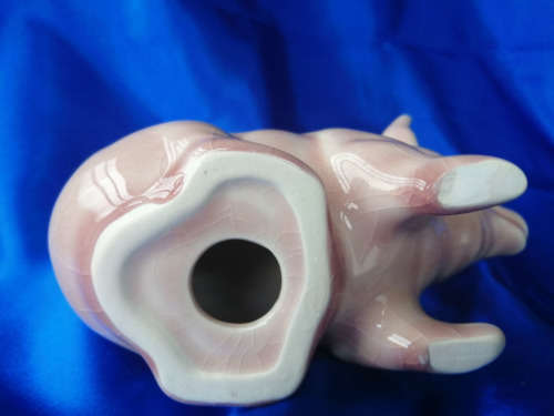 Vintage Sitting Cubby Pink Pig