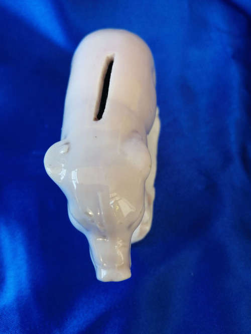 Very Old salt glazed Pink Pig Penny Moneybox