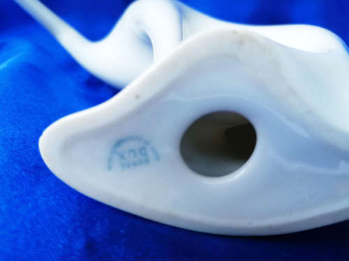 Beautiful White Royal Dux Prancing Horse Contemporary Abstract Czech Design