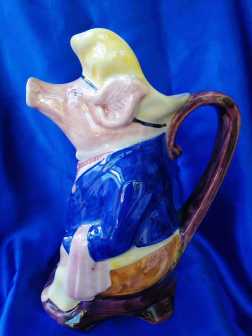Agueda Hand Painted Pig Drink Pitcher Made in Portugal