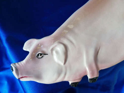 Italy Pig Piggy Oink dish spoon rest ` La Ceramica` 6467 Vintage Farmhouse