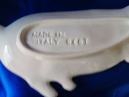 Italy Pig Piggy Oink dish spoon rest ` La Ceramica` 6467 Vintage Farmhouse