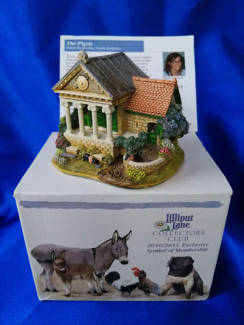 Miniature House - Lilliput Lane. The Pigsty. L3255 Collectors Club. #