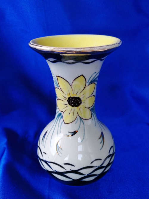 Vintage Gouda Pottery Hand Painted Vase