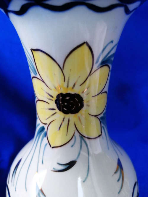 Vintage Gouda Pottery Hand Painted Vase