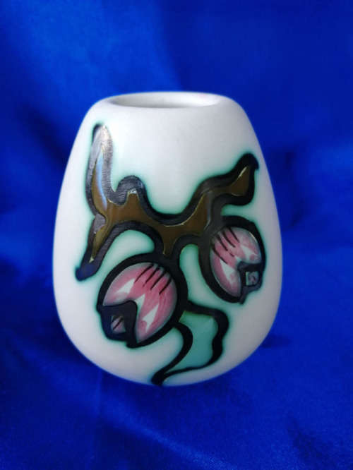 Vintage Signed Flora `Bianca` Gouda Holland Bud Posy Vase  #