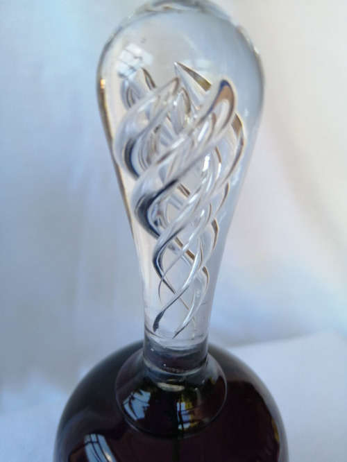 Stunning Cranberry Pink Glass Hand Bell *