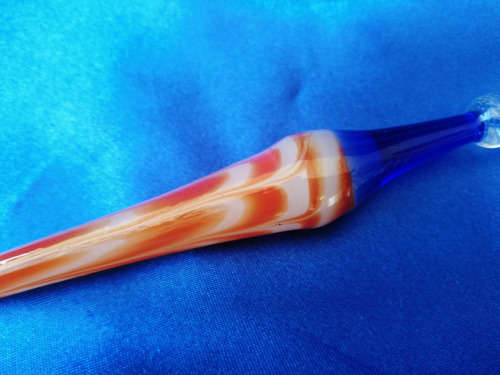 Murano Couloured  pen. The spiral serves s reservoir to carry the ink