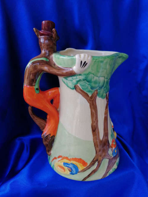 Vintage Large Wadeheath Three Little Pigs and Big Bad Wolf ceramic Jug Circa 1930`s