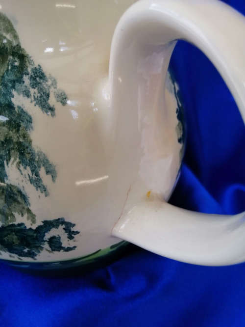 Iden Pottery Saddleback Large Pig Jug Sussex Rye Signed