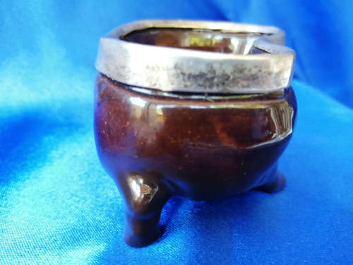 Rare Royal Doulton Pig Dish Royal Silver Rim