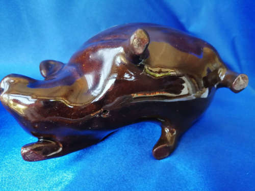 Rare Royal Doulton Pig Dish Royal Silver Rim