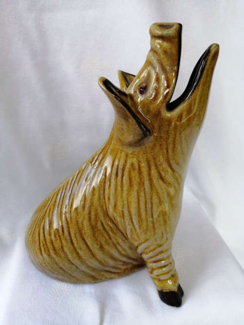 RARE GUERNSEY POTTERY PIG/ MONEY BOX/ PIGGY BANK