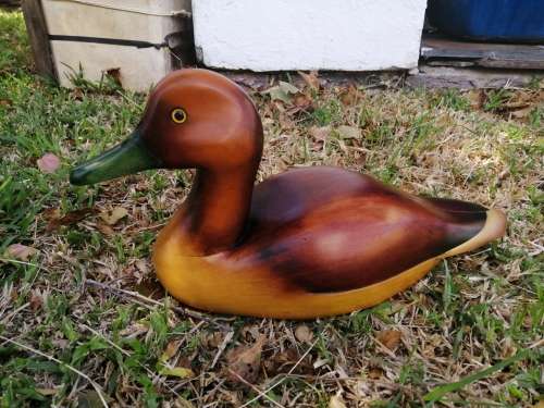 Feathers of Knysna hand made limited edition Series 1 Wooden Figurine of a Fulvous Duck, 402/750 *