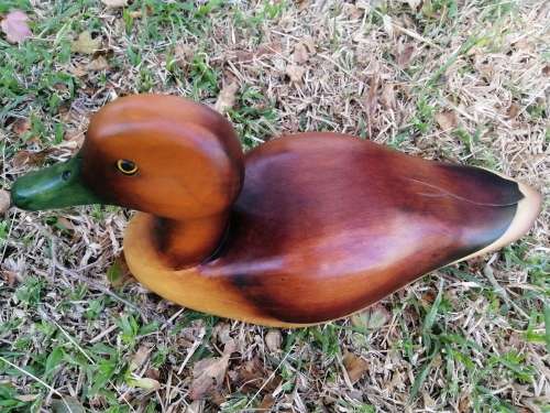 Feathers of Knysna hand made limited edition Series 1 Wooden Figurine of a Fulvous Duck, 402/750 *