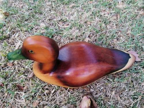 Feathers of Knysna hand made limited edition Series 1 Wooden Figurine of a Fulvous Duck, 402/750 *