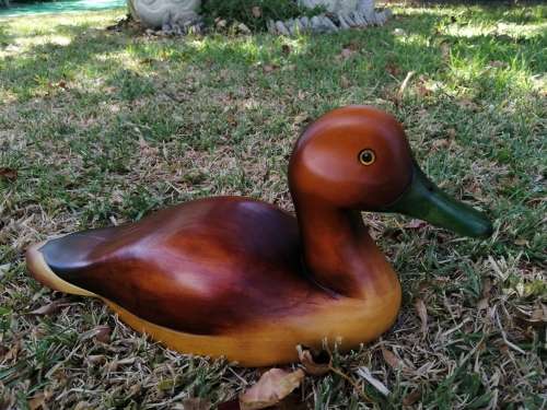 Feathers of Knysna hand made limited edition Series 1 Wooden Figurine of a Fulvous Duck, 402/750 *