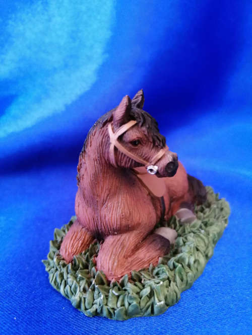 Sweet Lying Horse Pony Figure