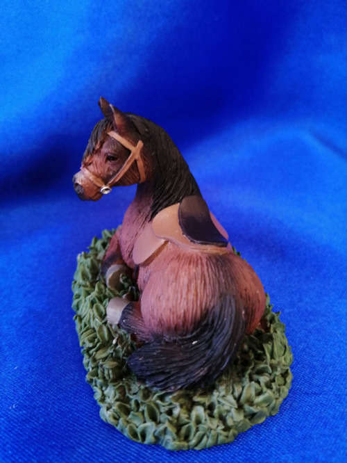 Sweet Lying Horse Pony Figure
