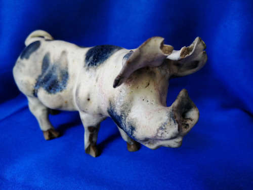 Set of three Raku Pigs