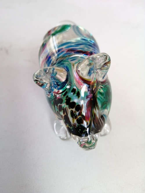 Avondale Glass Pig Paperweight / Ornament
