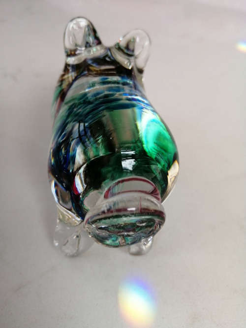 Avondale Glass Pig Paperweight / Ornament