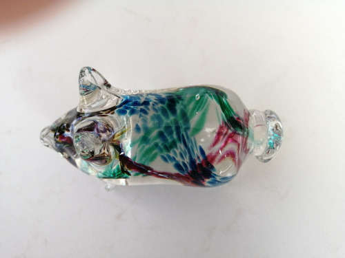 Avondale Glass Pig Paperweight / Ornament
