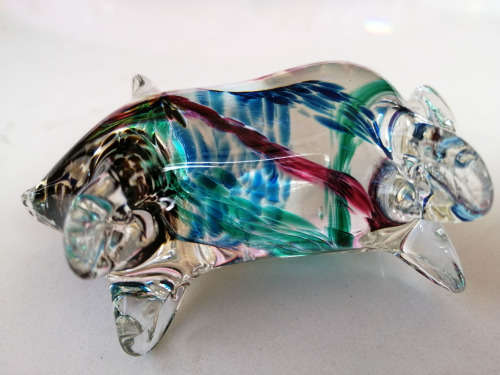 Avondale Glass Pig Paperweight / Ornament