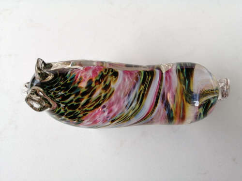 Avondale Handmade Glass Pig Paperweight / Ornament