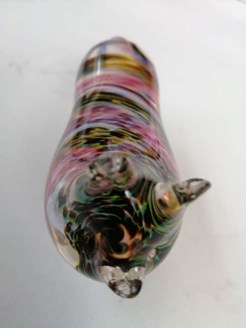Avondale Handmade Glass Pig Paperweight / Ornament