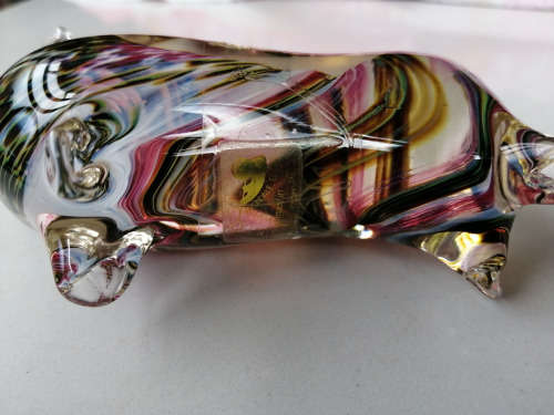 Avondale Handmade Glass Pig Paperweight / Ornament