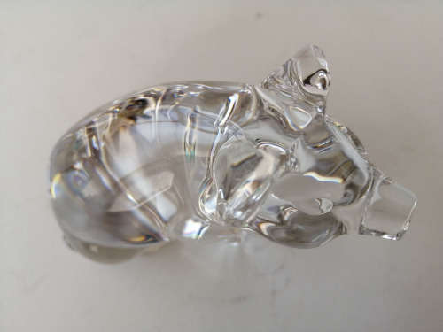 Vintage German PETS Clear Glass Lead Crystal PIG