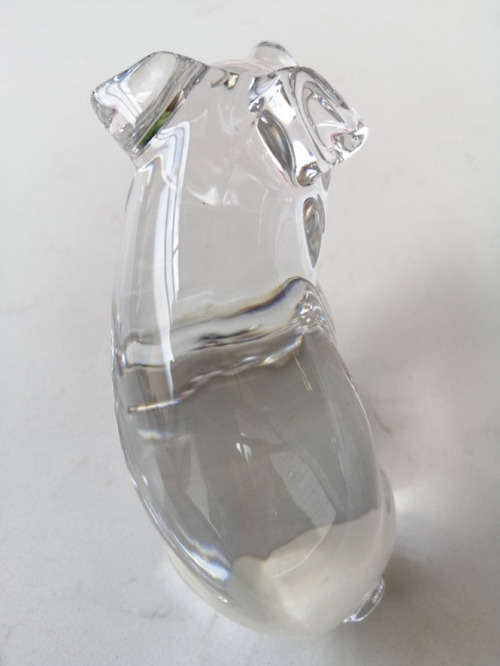 Vintage German PETS Clear Glass Lead Crystal PIG