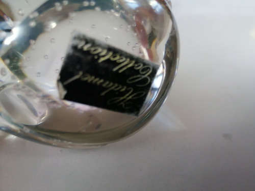 Clear Glass PIG Paperweight