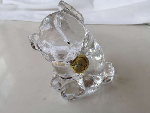 Goebel Clear Glass Charlotten Hutte Pig Satin Finish