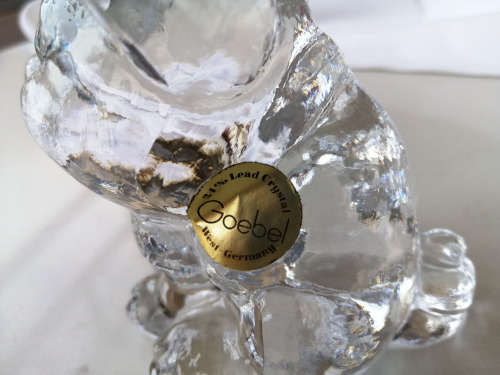 Goebel Clear Glass Charlotten Hutte Pig Satin Finish