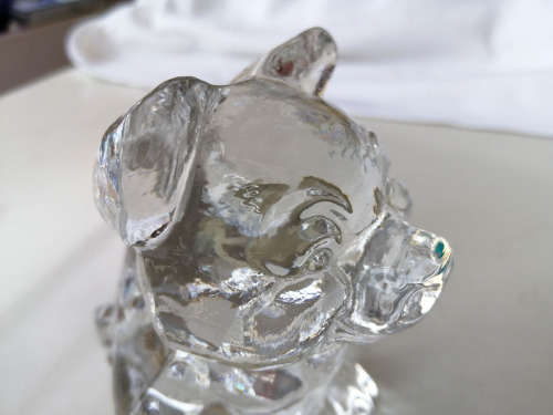 Goebel Clear Glass Charlotten Hutte Pig Satin Finish