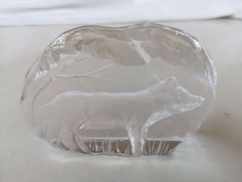 Engraved Pig Paperweight #