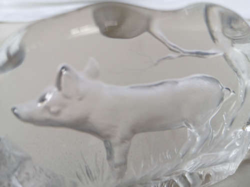 Engraved Pig Paperweight #