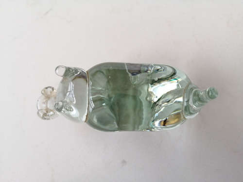 Ngwenya Recycled Glass Swaziland Handmade Warthog Figurine - Paperweight