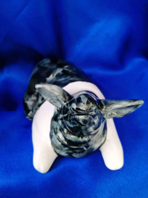 Black and White Pig Inscents ceramic holder #