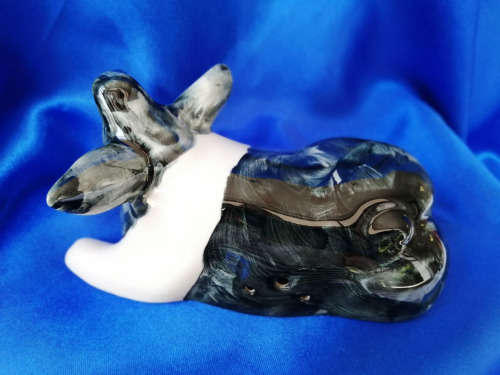 Black and White Pig Inscents ceramic holder #