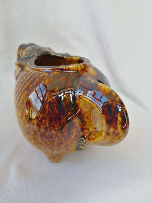 Vintage Treacle Glaze Pig Milk Jug #