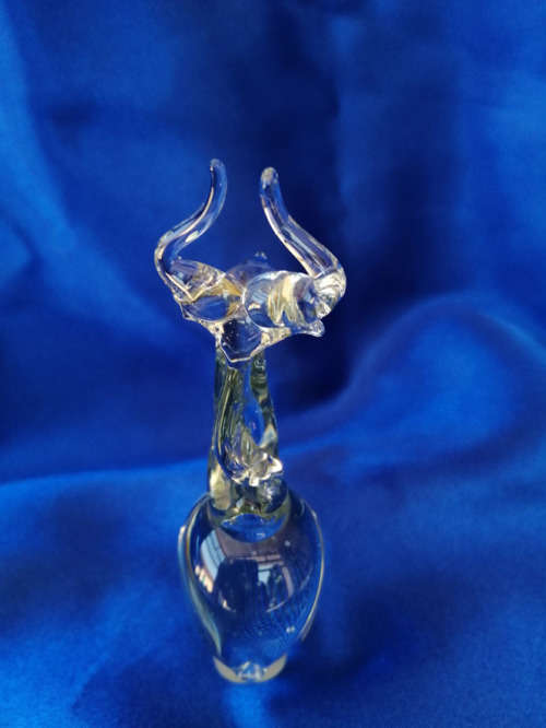 Ngwenya Recycled Glass Swaziland Handmade Giraffe Figurine - Paperweight *