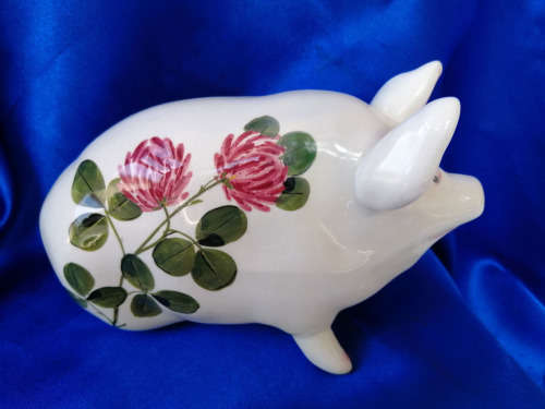 Large Plichta London pottery pig thistle Wemyss *