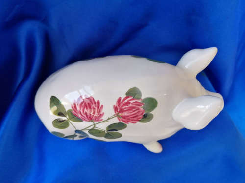 Large Plichta London pottery pig thistle Wemyss *