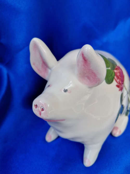 Large Plichta London pottery pig thistle Wemyss *